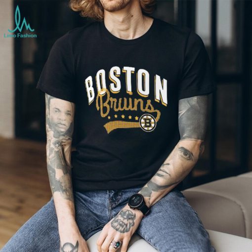 Women's Boston Bruins G III 4Her by Carl Banks Black Filigree Logo V Neck T Shirt