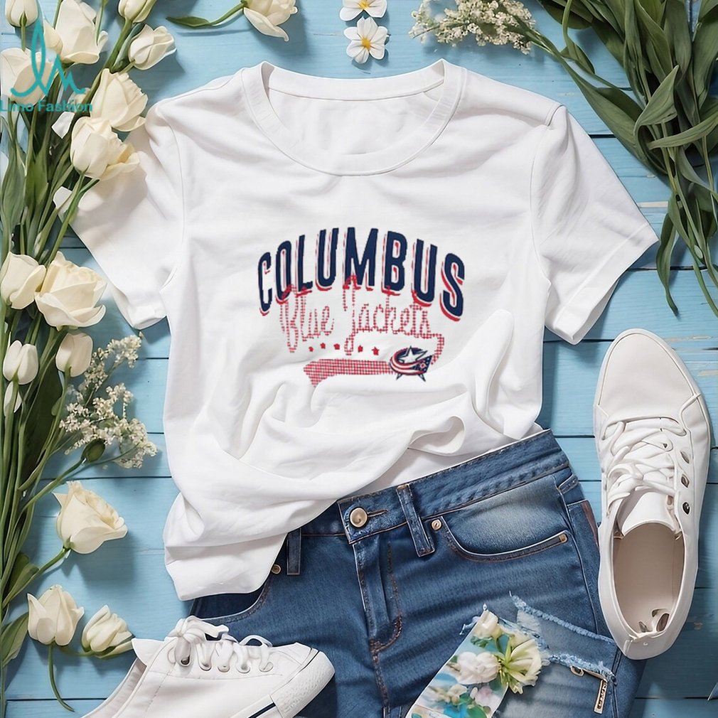 G Iii 4her By Carl Banks White Columbus Blue Jackets Hockey Girls Fitted T  Shirt