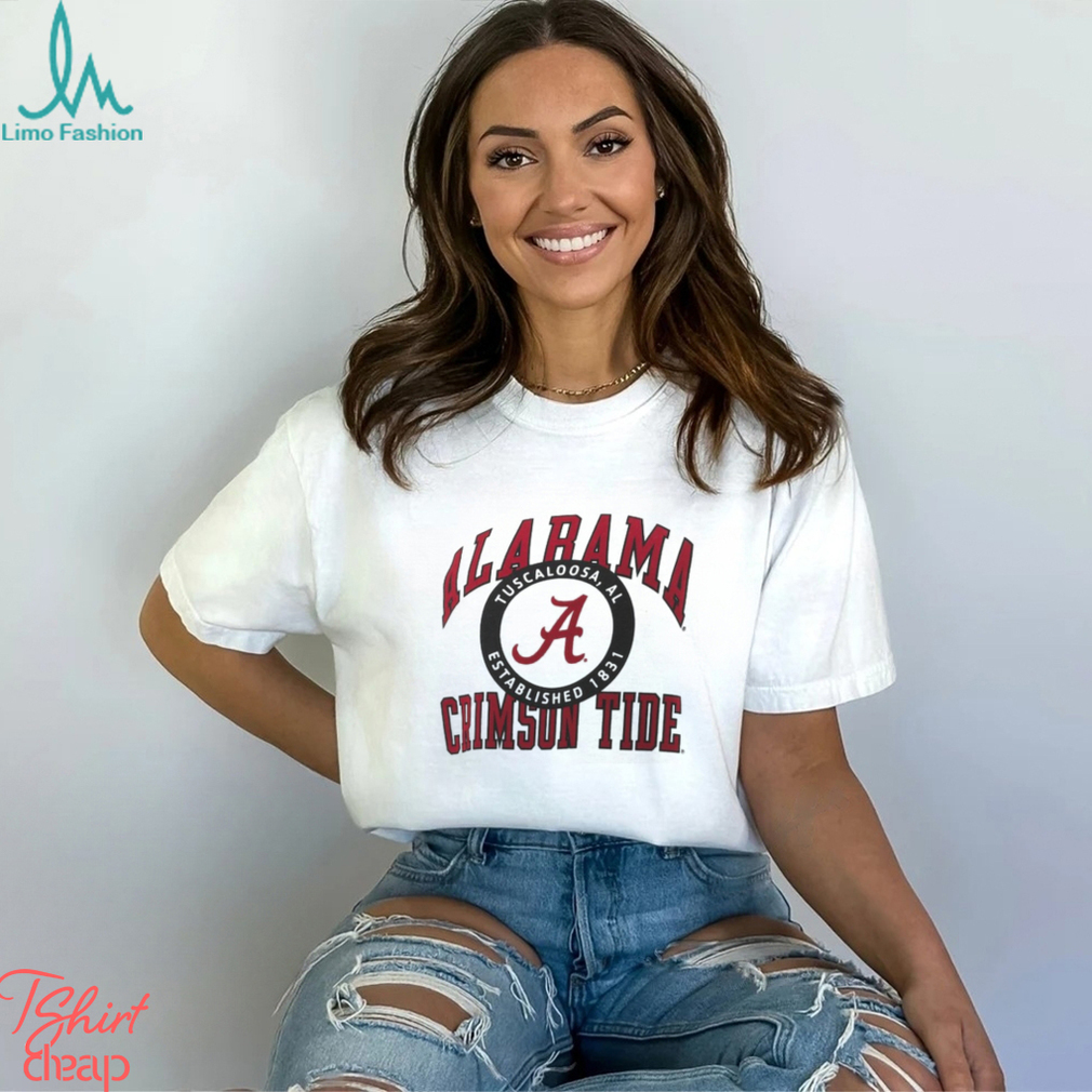 Women's League Collegiate Wear Ash Alabama Crimson Tide Boxy shirt Women's League Collegiate Wear Ash Alabama Crimson Tide Boxy shirt