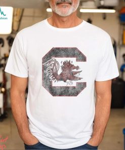 Women's League Collegiate Wear White South Carolina Gamecocks Clothesline Cropped T Shirt