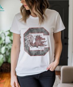 Women's League Collegiate Wear White South Carolina Gamecocks Clothesline Cropped T Shirt