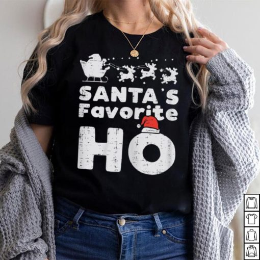 Womens Santas Favorite Funny Naughty Christmas Xmas Adult Women Shirt