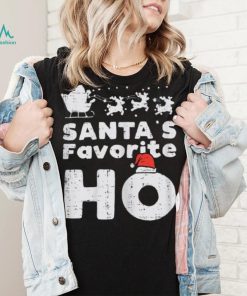 Womens Santas Favorite Funny Naughty Christmas Xmas Adult Women Shirt