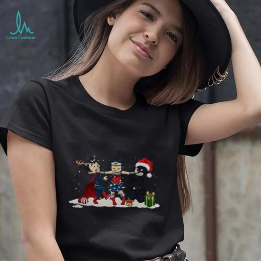 Wonder Woman Captain America Batman And Superman Christmas Shirt