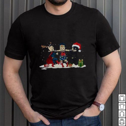 Wonder Woman Captain America Batman And Superman Christmas Shirt