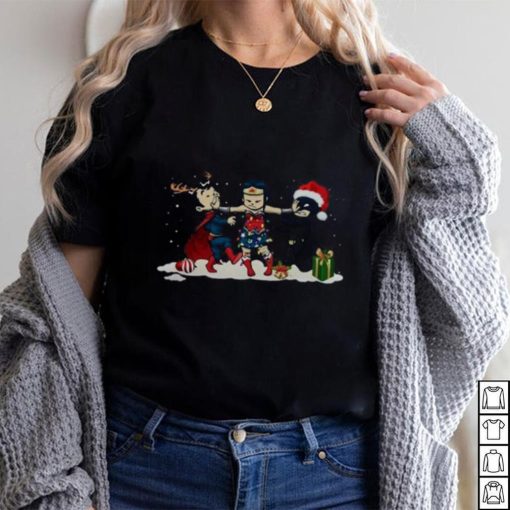 Wonder Woman Captain America Batman And Superman Christmas Shirt
