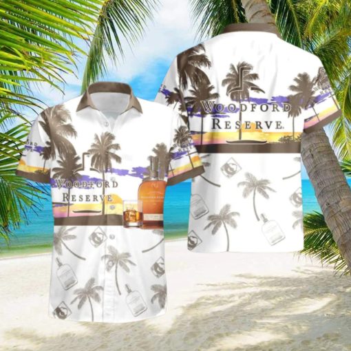 Woodford Reserve Tropical Palm Tree Hawaiian Shirt And Shorts For Beach Lovers