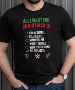 Wwe All I Want For Christmas Is Check List Shirt