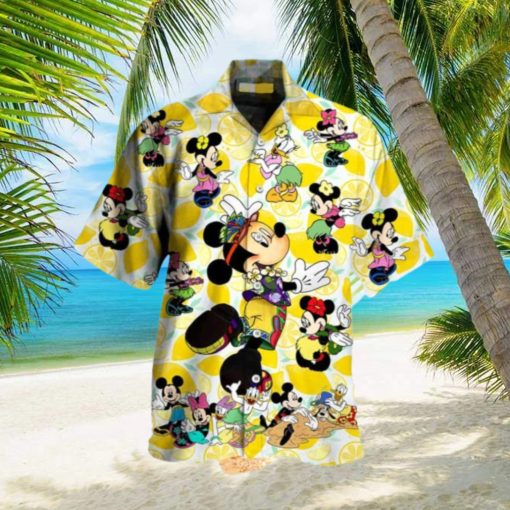 Yellow Lemon Mickey Mouse Hawaiian Shirt Summer Gift For Friend