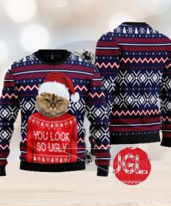 You Are So Ugly Funny Cat Christmas 3D Sweater