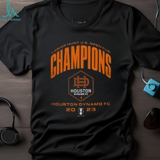 Youth Houston Dynamo FC Original Retro Brand Black 2023 Lamar Hunt U.S. Open Cup Champions T Shirt