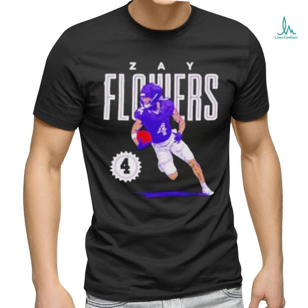 Zay Flowers Shirt, Baltimore Football Men's Cotton T-Shirt