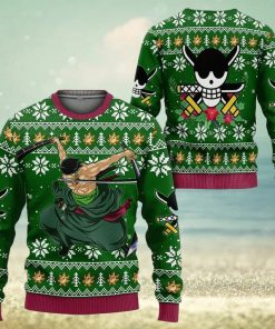 Zoro Anime Xmas Gift One Piece Ugly Sweater