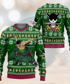 Zoro Anime Xmas Gift One Piece Ugly Sweater