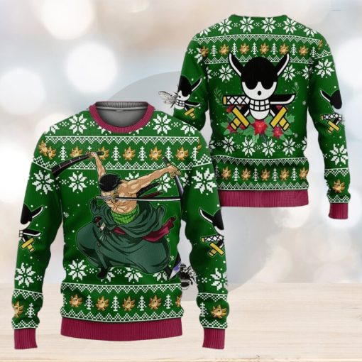 Zoro Anime Xmas Gift One Piece Ugly Sweater