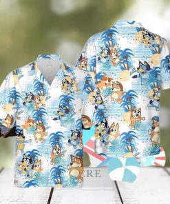 cFunny Aloha Bluey Hawaiian Shirt Gift For Cartoon Lovers