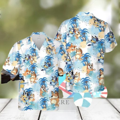 cFunny Aloha Bluey Hawaiian Shirt Gift For Cartoon Lovers