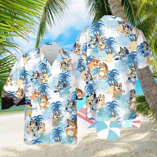 cFunny Aloha Bluey Hawaiian Shirt Gift For Cartoon Lovers