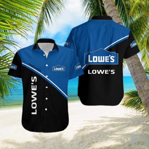 lowe’s Personalized Name Bright Logo Aloha Hawaiian Beach Shirt For Summer