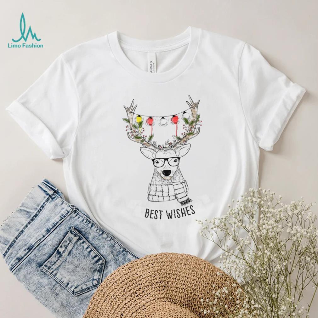nerd reindeer Xmas party funny winter T Shirt nerd reindeer Xmas party funny winter T Shirt
