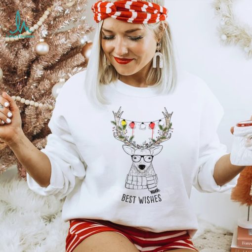 nerd reindeer Xmas party funny winter T Shirt