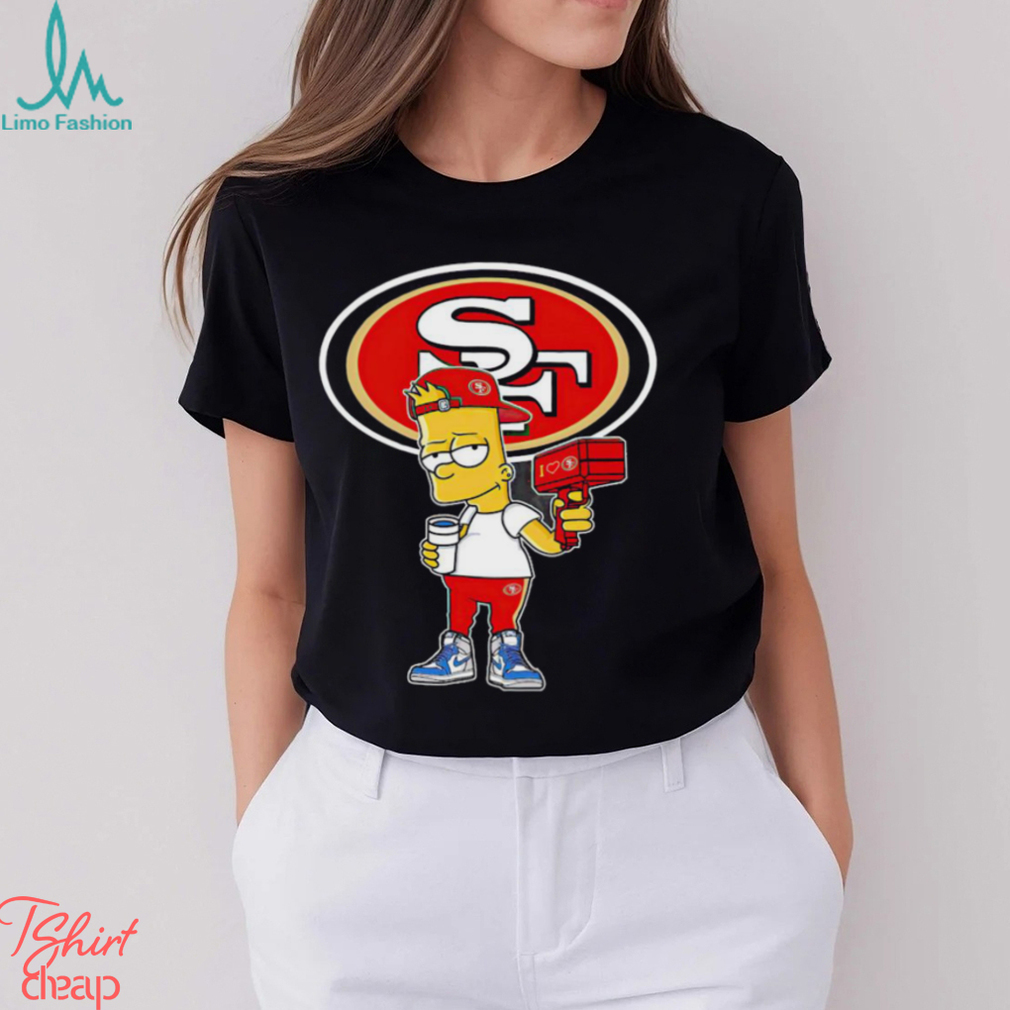 Vintage San Francisco 49ers Bart Simpson Football TShirt, Size XL