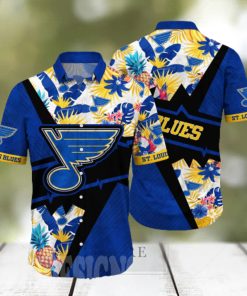 t Louis Blues NHL Flower Classic Full Printing Hawaiian Shirt