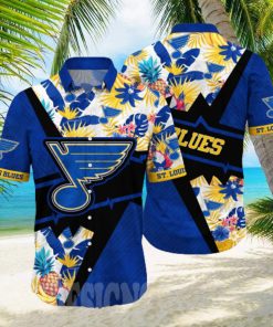 t Louis Blues NHL Flower Classic Full Printing Hawaiian Shirt