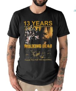 13 Years 2010 – 2023 The Walking Dead Signature Thank You For The Memories T Shirts