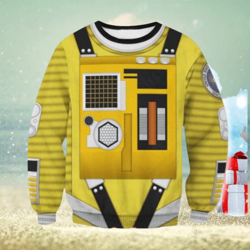 2001 A Space Odyssey Yellow Unisex Ugly Christmas Sweater