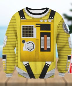 2001 A Space Odyssey Yellow Unisex Ugly Christmas Sweater