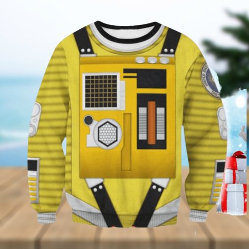 2001 A Space Odyssey Yellow Unisex Ugly Christmas Sweater