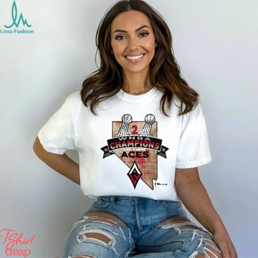 2022 2023 WNBA Champions Las Vegas Aces Back 2 Back Shirt