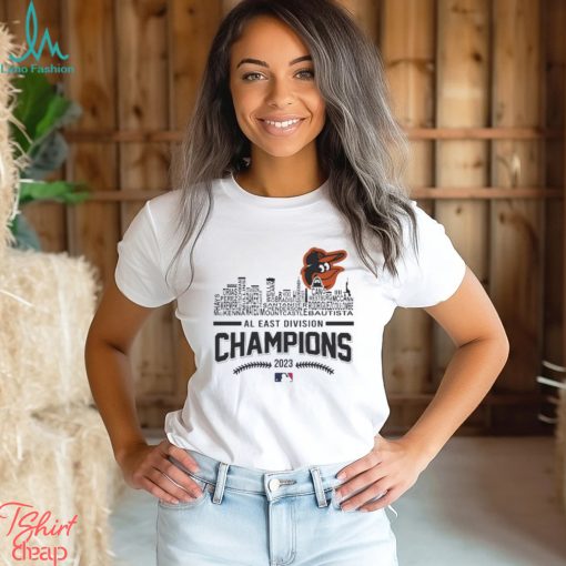 2023 Al East Division Champions Baltimore Orioles Skyline Players Name Shirt