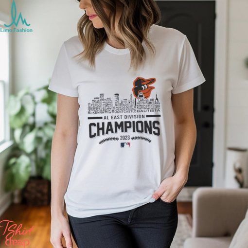 2023 Al East Division Champions Baltimore Orioles Skyline Players Name Shirt