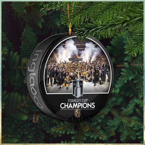 2023 NHL Stanley Cup Champions Vegas Golden Knights Team Celebration Puck Christmas Tree Decorations Ornament