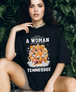 2023 Never underestimate a Woman who understands football and loves Tennessee team signatures shirt