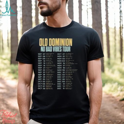 2023 Old Dominion No Bad Vibes Tour Vintage Concert Shirt For True Fans Merch Fan Gift Classic Shirt