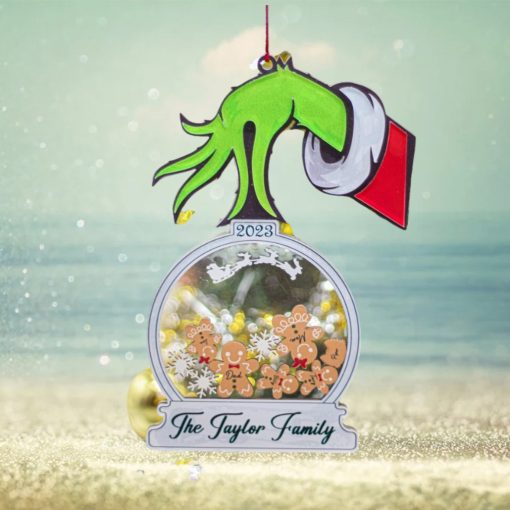 2023 Wooden Family Ornament, Personalized Christmas Family Ornament , Grinchmas Ornament, Grinch Ornament, 2023 Grinch Family Ornament