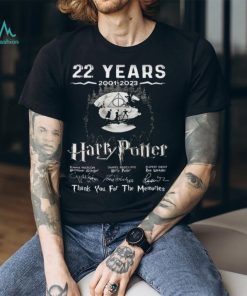 22 Years 2001 2023 Thank You For The Memories Signature harry Potter Shirt, hoodie, sweater, long sleeve and tank top 22 Years 2001 2023 Thank You For The Memories Signature harry Potter Shirt