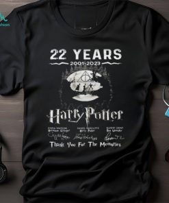 22 Years 2001 2023 Thank You For The Memories Signature harry Potter Shirt, hoodie, sweater, long sleeve and tank top 22 Years 2001 2023 Thank You For The Memories Signature harry Potter Shirt