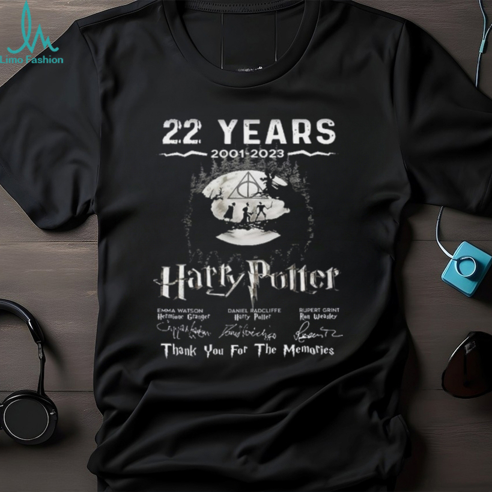22 Years 2001 2023 Thank You For The Memories Signature  harry Potter Shirt 22 Years 2001 2023 Thank You For The Memories Signature  harry Potter Shirt
