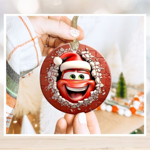 26 Files 3D Cartoon Movie Christmas Break Through Ornament Sublimation PNG, Christmas Round Ornament PNG