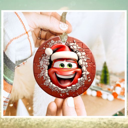 26 Files 3D Cartoon Movie Christmas Break Through Ornament Sublimation PNG, Christmas Round Ornament PNG