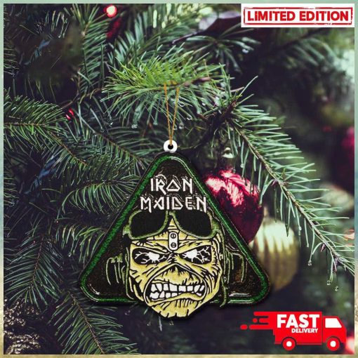 2D Aces High Triangle Iron Maiden New Autumn Merch Store World Tour Christmas Tree Decorations Ornament