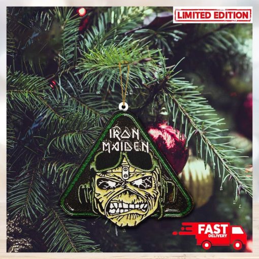 2D Aces High Triangle Iron Maiden New Autumn Merch Store World Tour Christmas Tree Decorations Ornament