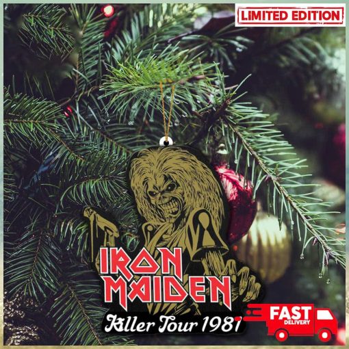 2D Iron Maiden Killer Tour 1981 Merch Store Logo Christmas Tree Decorations 2023 Holiday Gift Ornament