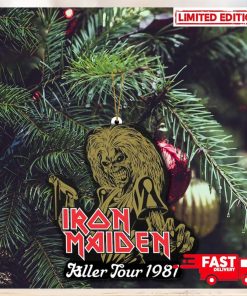 2D Iron Maiden Killer Tour 1981 Merch Store Logo Christmas Tree Decorations 2023 Holiday Gift Ornament