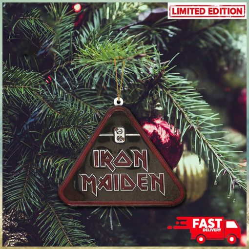 2D Iron Maiden Triangle Logo New Autumn Merch Store 2023 Christmas Tree Decorations Ornament