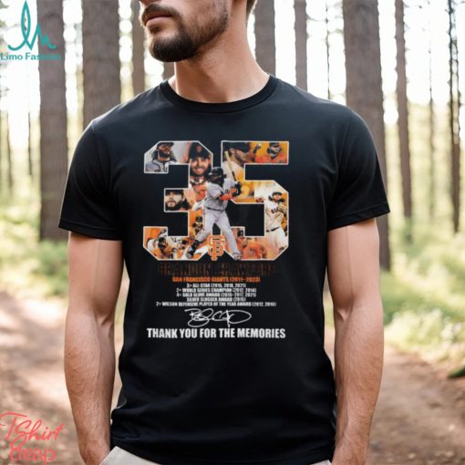 35 Brandon Crawford San Francisco Giants 2011 – 2023 Thank You For The Memories T Shirt